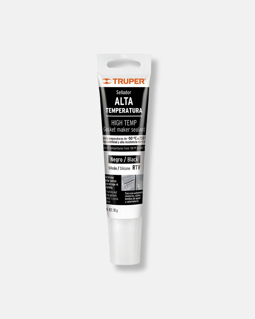 TRUPER SELLADOR SILICON NEGRO ALTAS TEMPERATURAS 85G