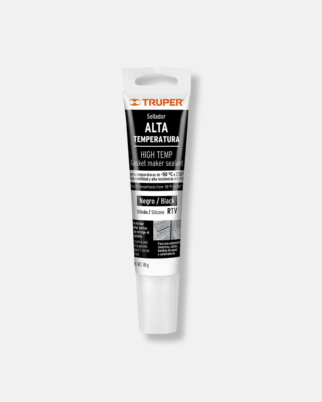 TRUPER SELLADOR SILICON NEGRO ALTAS TEMPERATURAS 85G