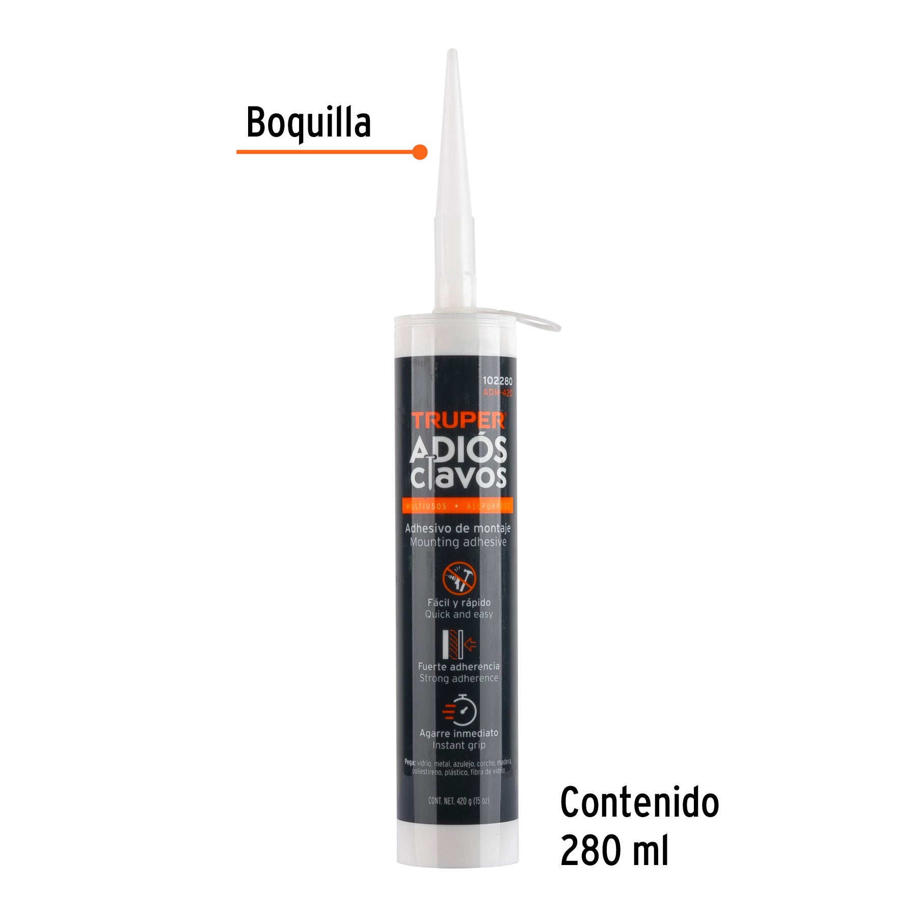 TRUPER ADHESIVO DE MONTAJE ADIOS CLAVOS, 420G