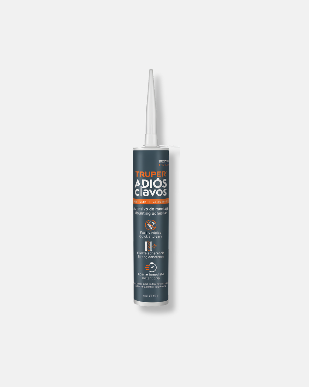 TRUPER ADHESIVO DE MONTAJE ADIOS CLAVOS, 420G