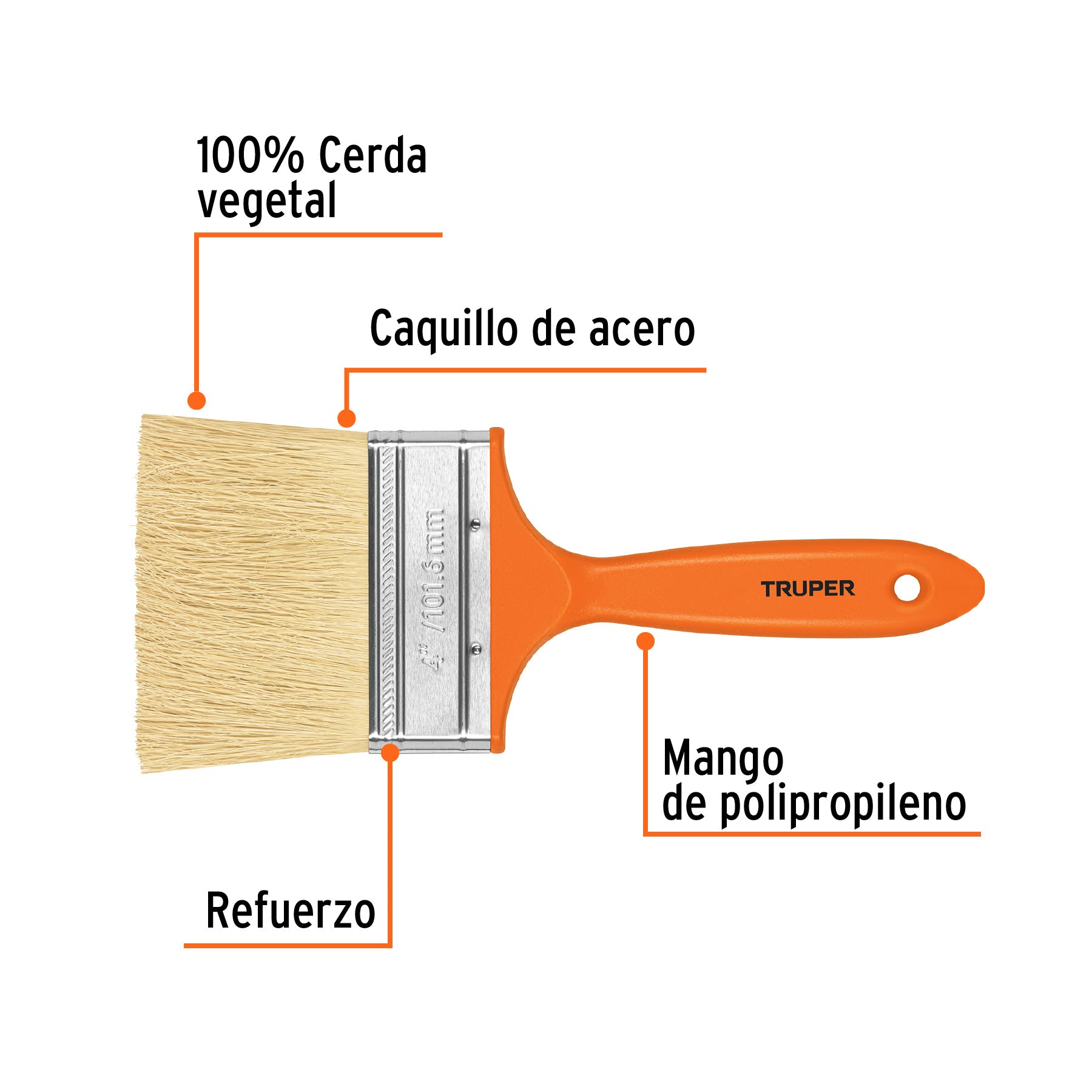 TRUPER BROCHA PARA ENCALAR E IMPERMEABILIZAR