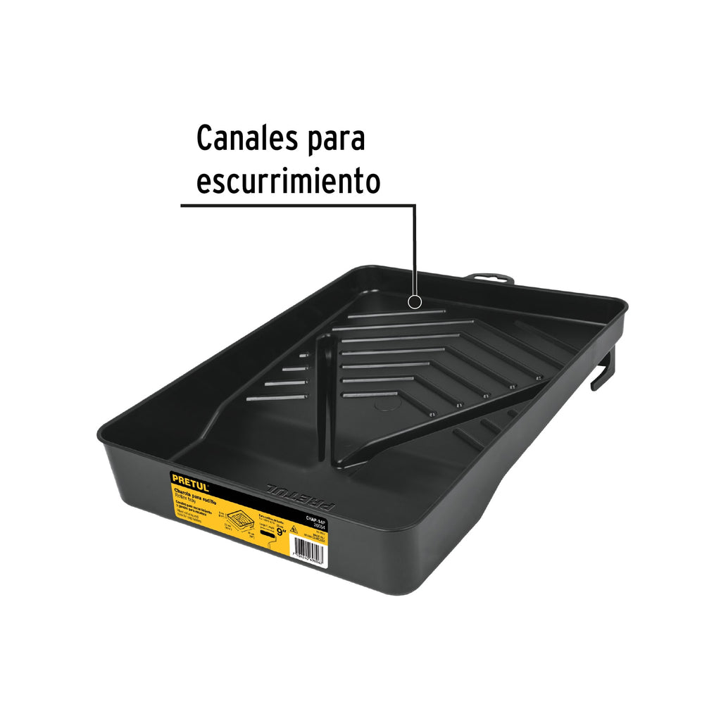 PRETUL CHAROLA DE PLASTICO 14''