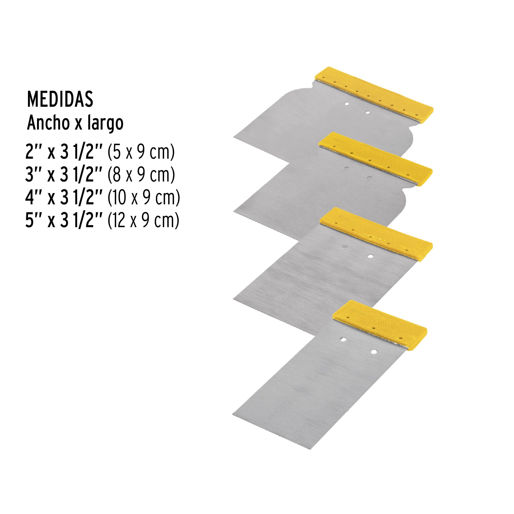 PRETUL JUEGO 4 CUÑAS MANGO PLASTICO