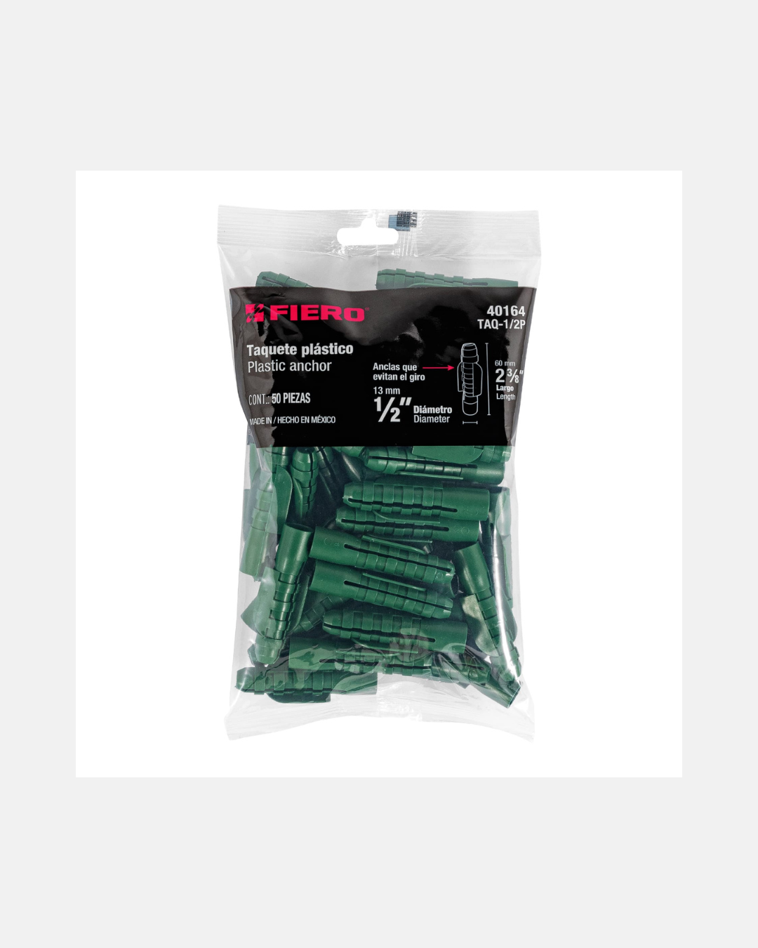 TRUPER-TAQUETES-PLASTICOS-BOLSA-50PZ
