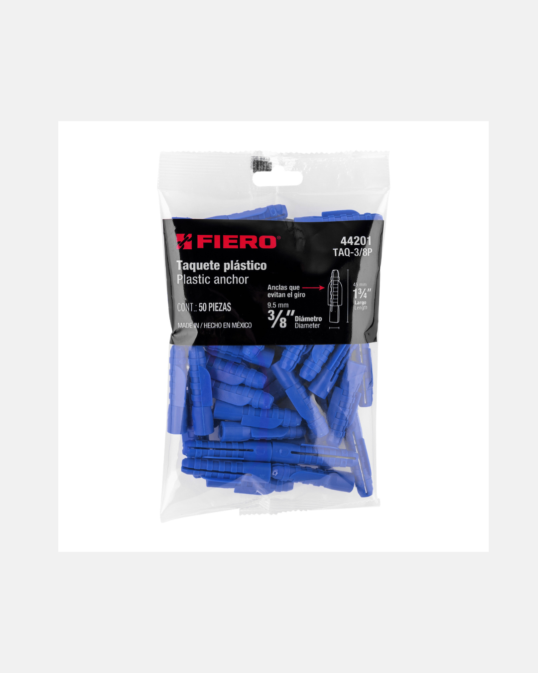TRUPER-TAQUETES-PLASTICOS-BOLSA-50PZ