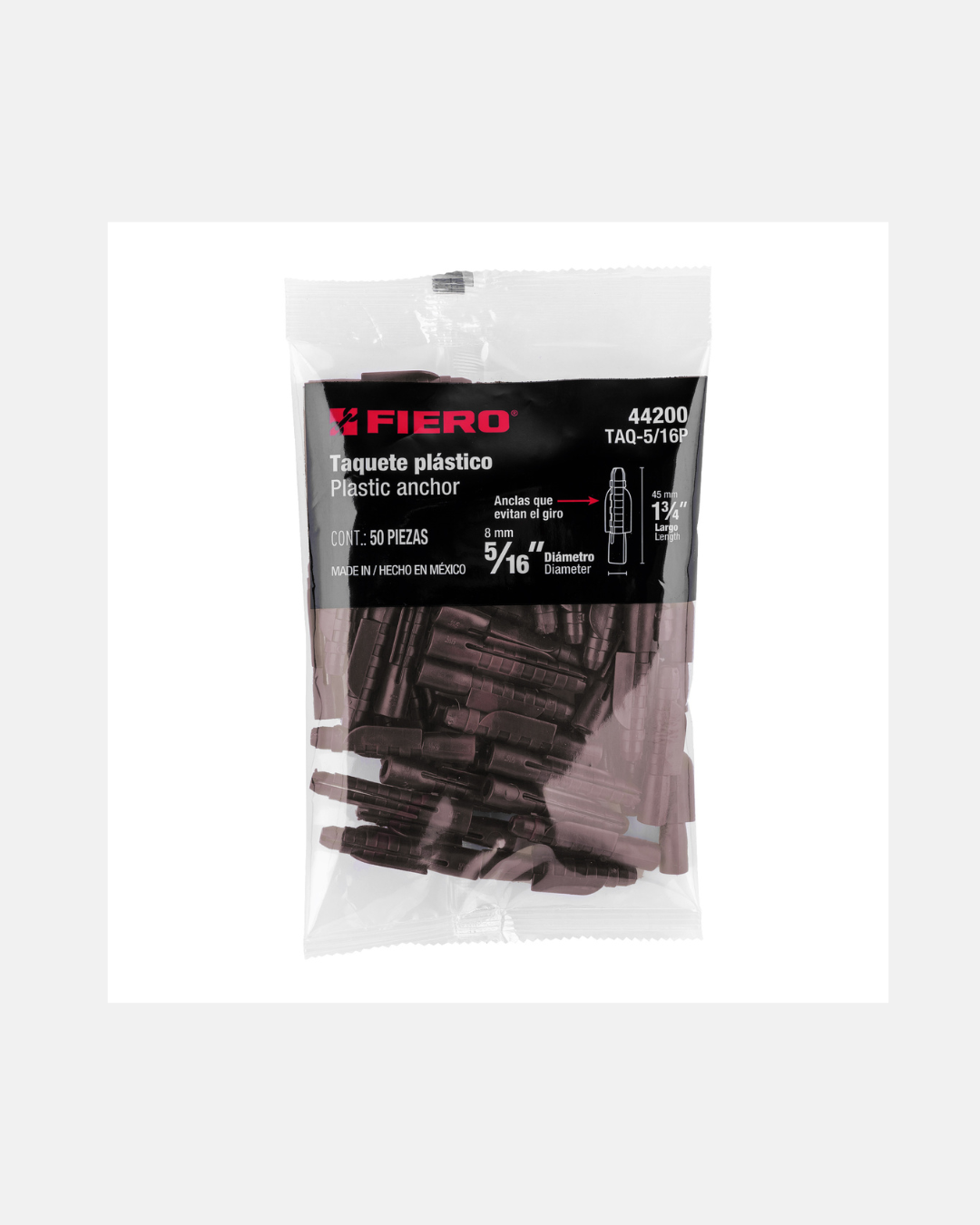 TRUPER-TAQUETES-PLASTICOS-BOLSA-50PZ