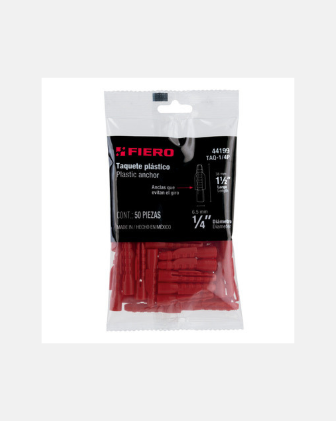 TRUPER-TAQUETES-PLASTICOS-BOLSA-50PZ