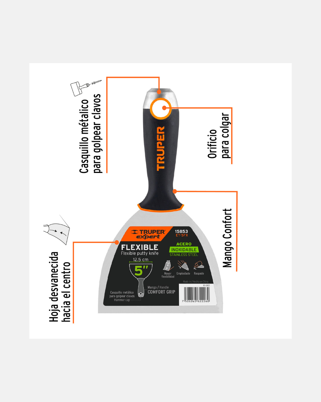 TRUPER ESPATULA FLEXIBLE 5"