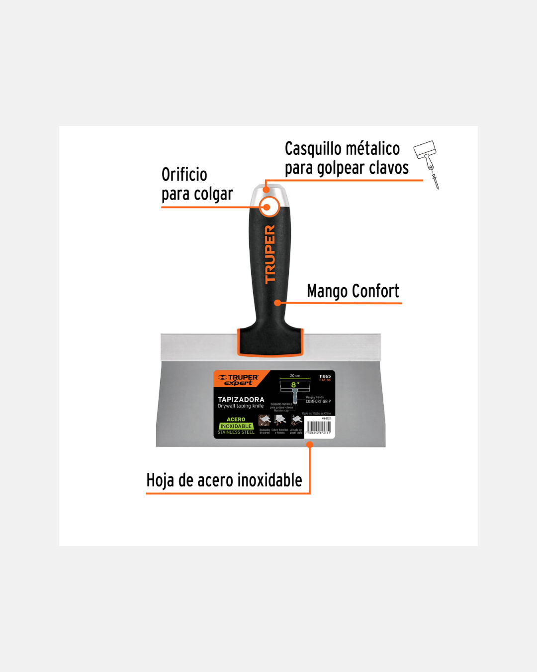 TRUPER ESPATULA TAPIZADORA 8"