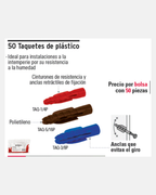 TRUPER-TAQUETES-PLASTICOS-BOLSA-50PZ