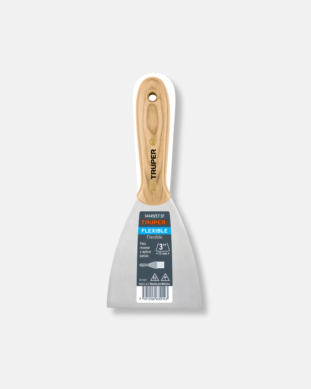 TRUPER ESPATULA FLEXIBLE 3'' MANGO MADERA