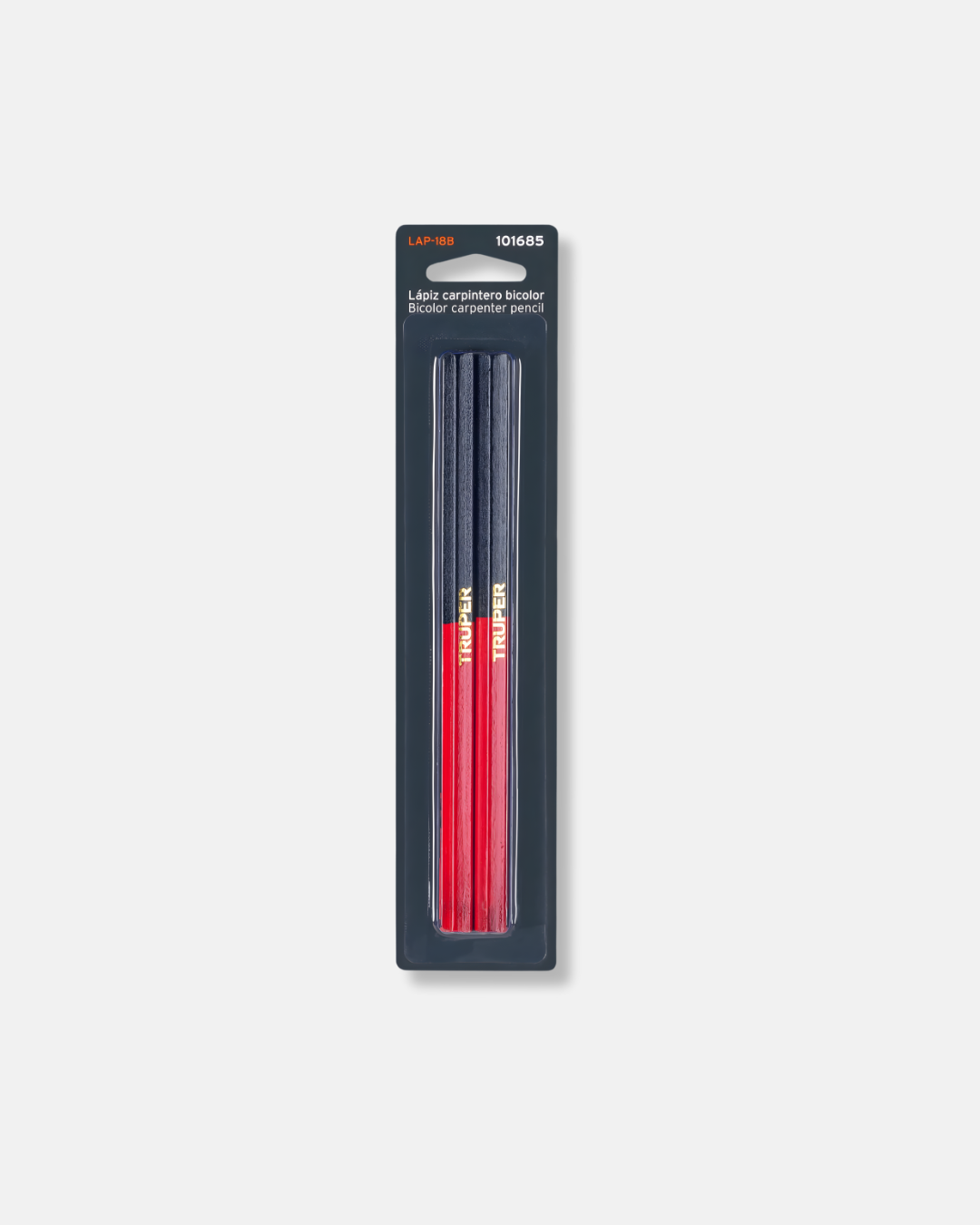 TRUPER BLISTER CON 2 LAPICES 18CM BICOLOR GRUESO
