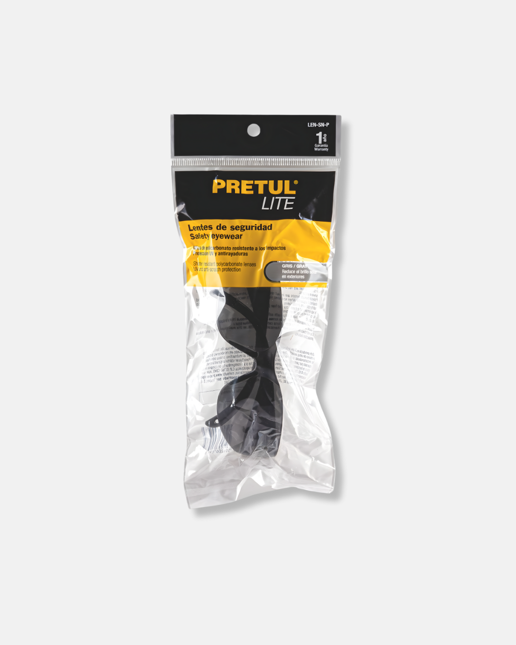 PRETUL LENTES DE SEGURIDAD GRISES