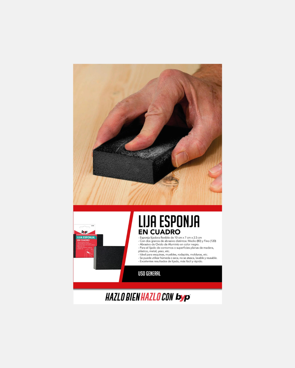 BYP LIJA ESPONJA EN CUADRO