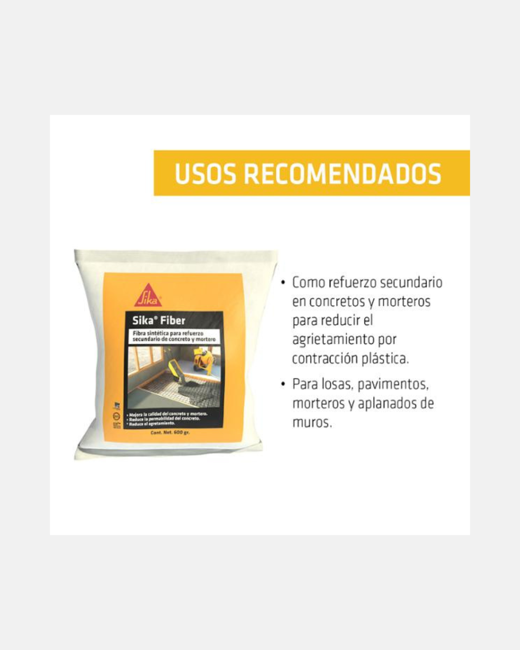 SIKA FIBER BIODEGRADABLE BOLSA/SACO (0,6 KG)