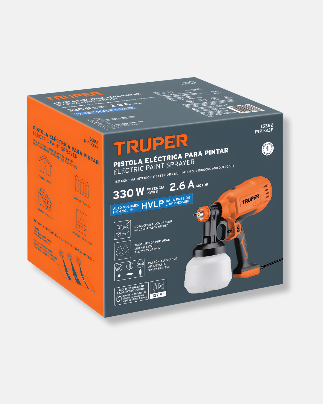 TRUPER PISTOLA ELECTRICA PARA PINTAR DE 330W TRUPER