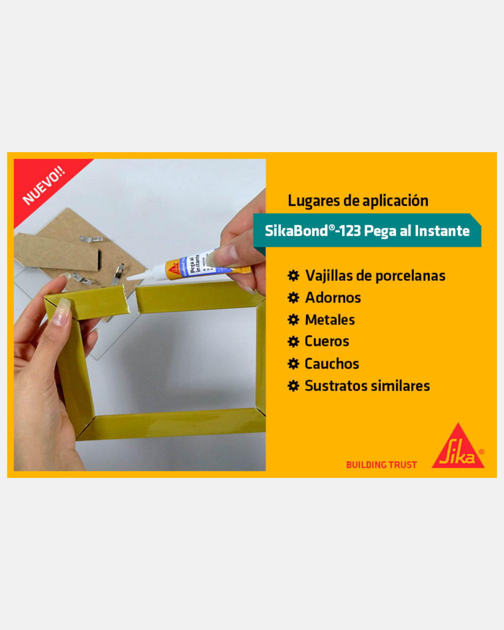 SIKA SIKABOND 123 PEGA AL INSTANTE 3 GR