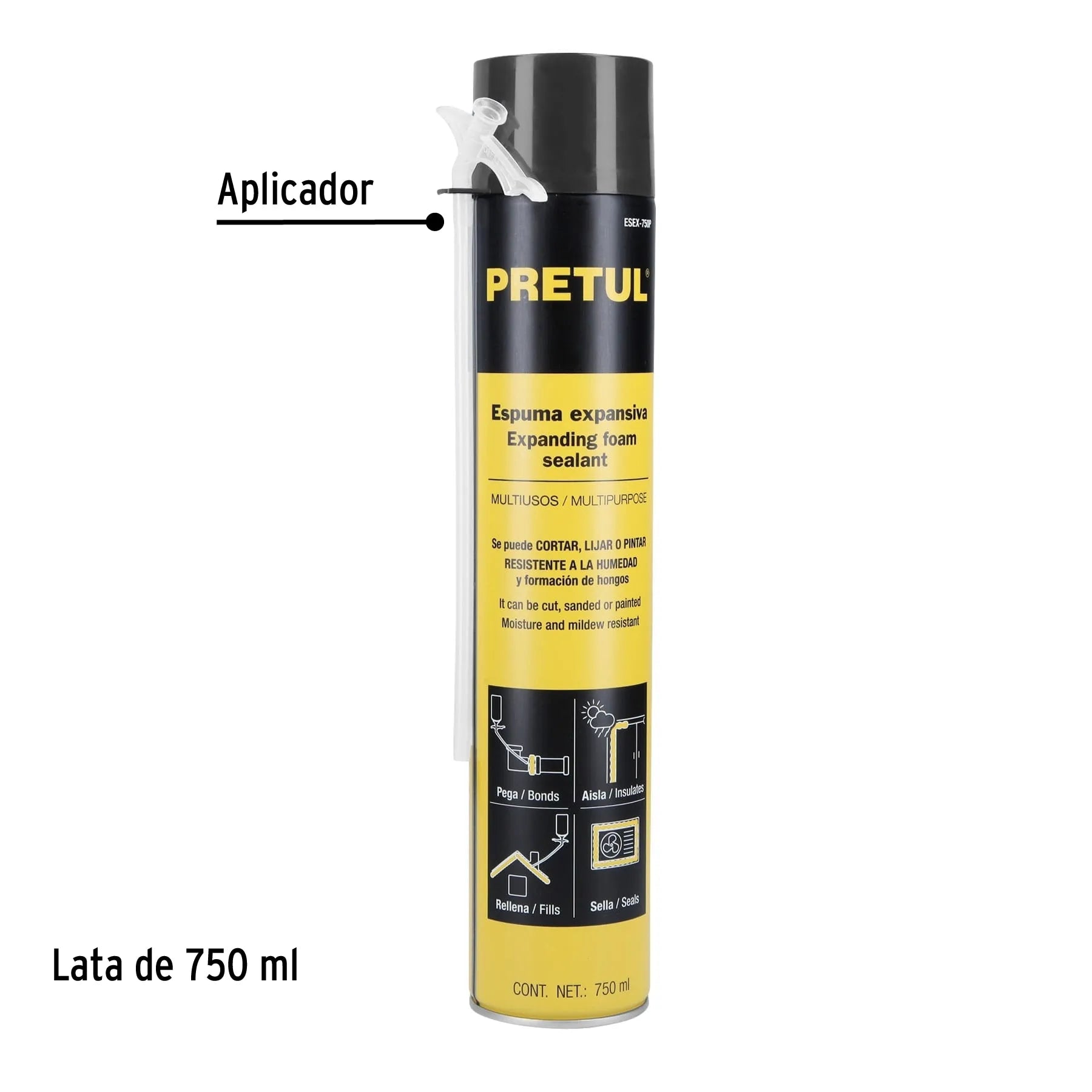 PRETUL ESPUMA EXPANSIVA 750ML
