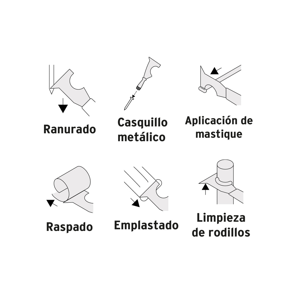 TRUPER ESPATULA 2-1/2'' 6 USOS, ACERO, EXPERT