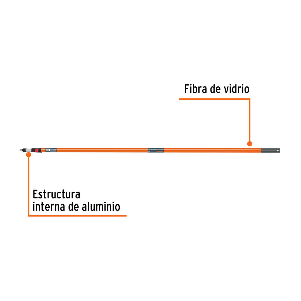 TRUPER EXTENSION 3.6M FIBRA DE VIDRIO PARA RODILLO