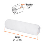 TRUPER FELPA P/RODILLO 9'' X 3/8'' SUPERFICIE LISA