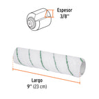 TRUPER FELPA P/RODILLO MICROFIBRA 9X3/8'', SUPERFICIES POCO RUGOSA