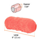 TRUPER FELPA PARA RODILLO 9'' X 1 1/4'' SUPERFICIE EXTRA RUGOSA