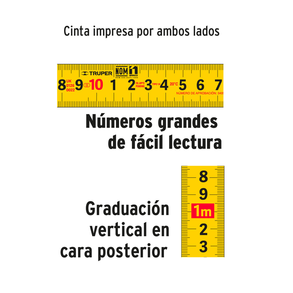 TRUPER FLEXOMETRO CONTRA IMPACTO 5M