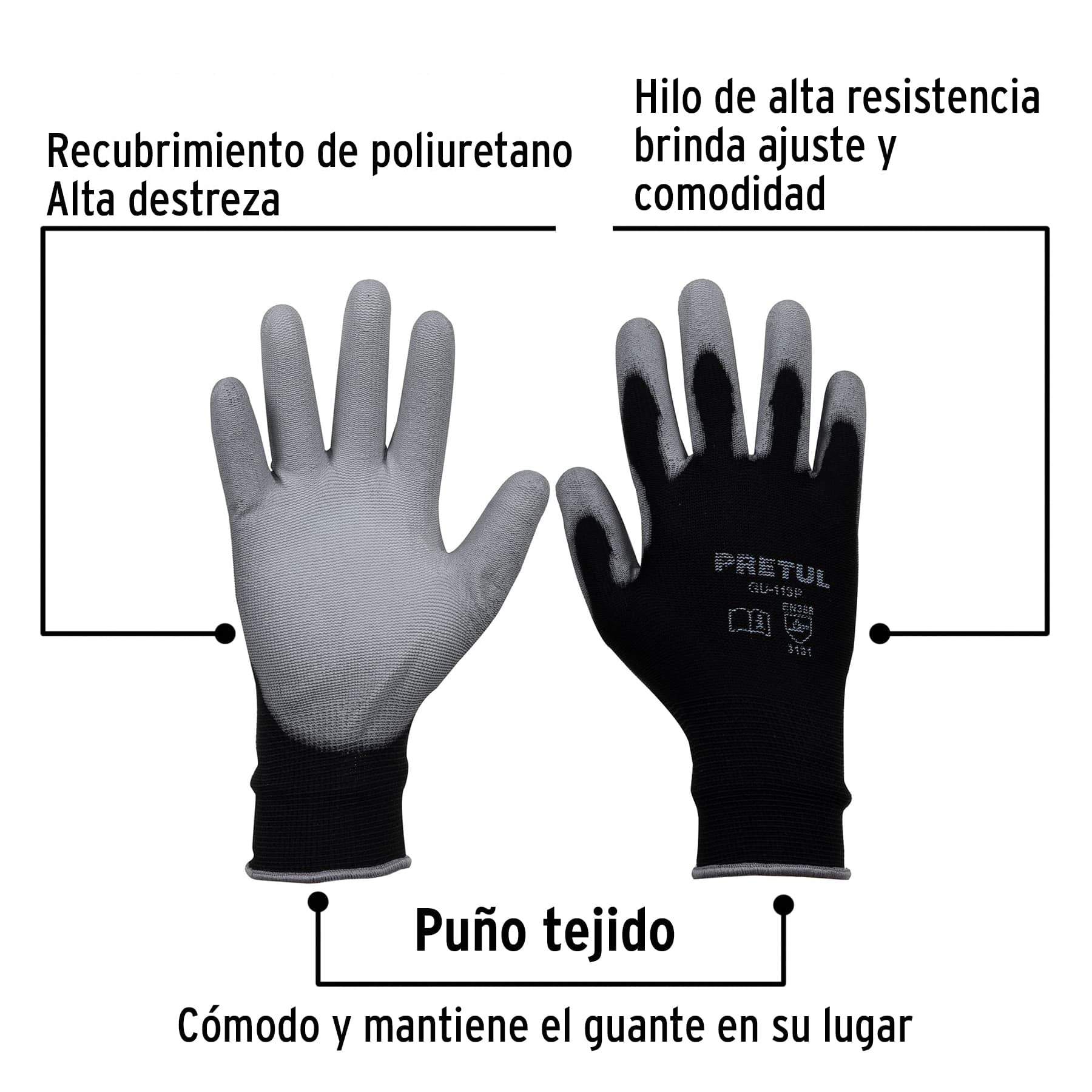 TRUPER GUANTES TEXTILES RECUBIERTOS DE POLIURETANO G