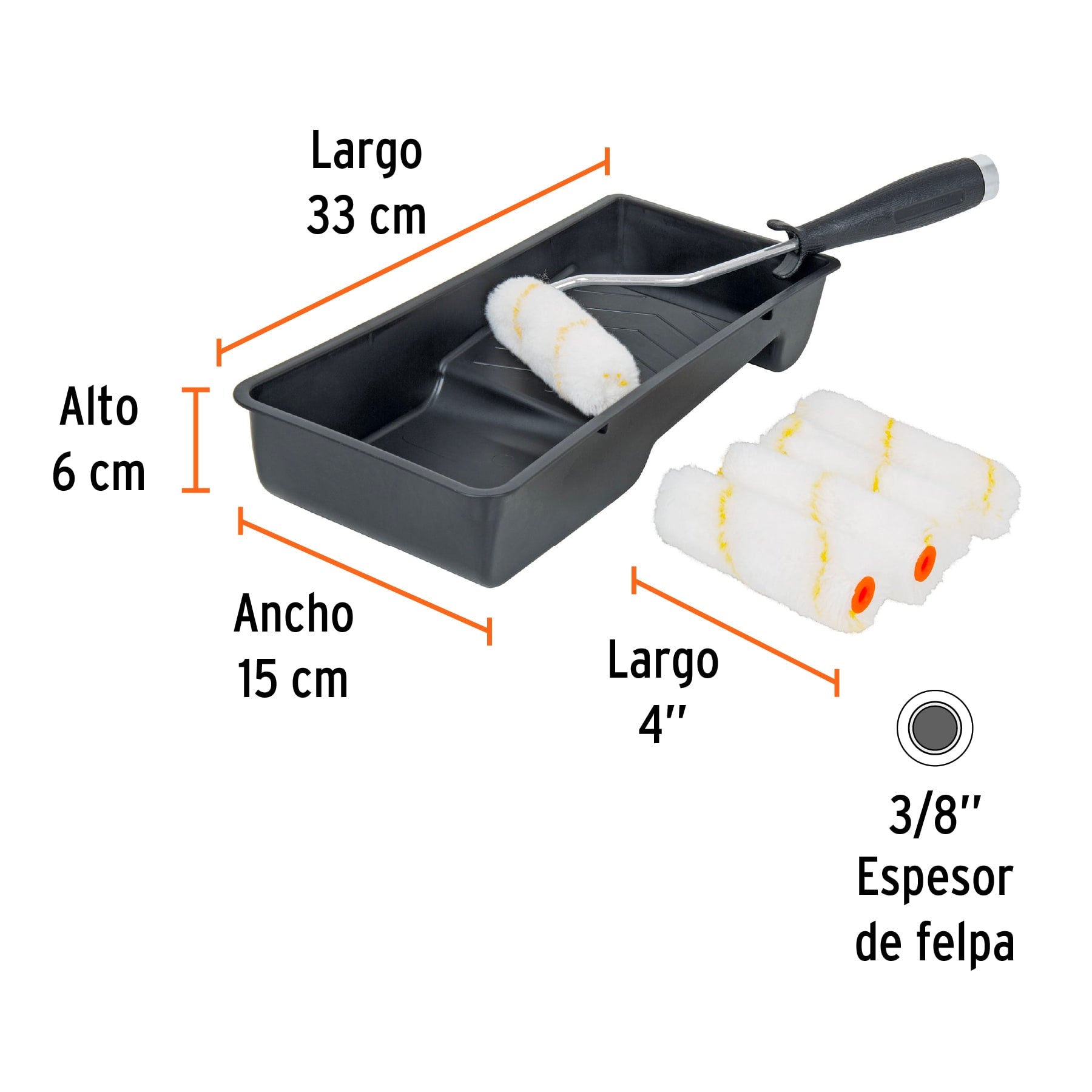 TRUPER KIT RODILLO PARA PINTAR 4''