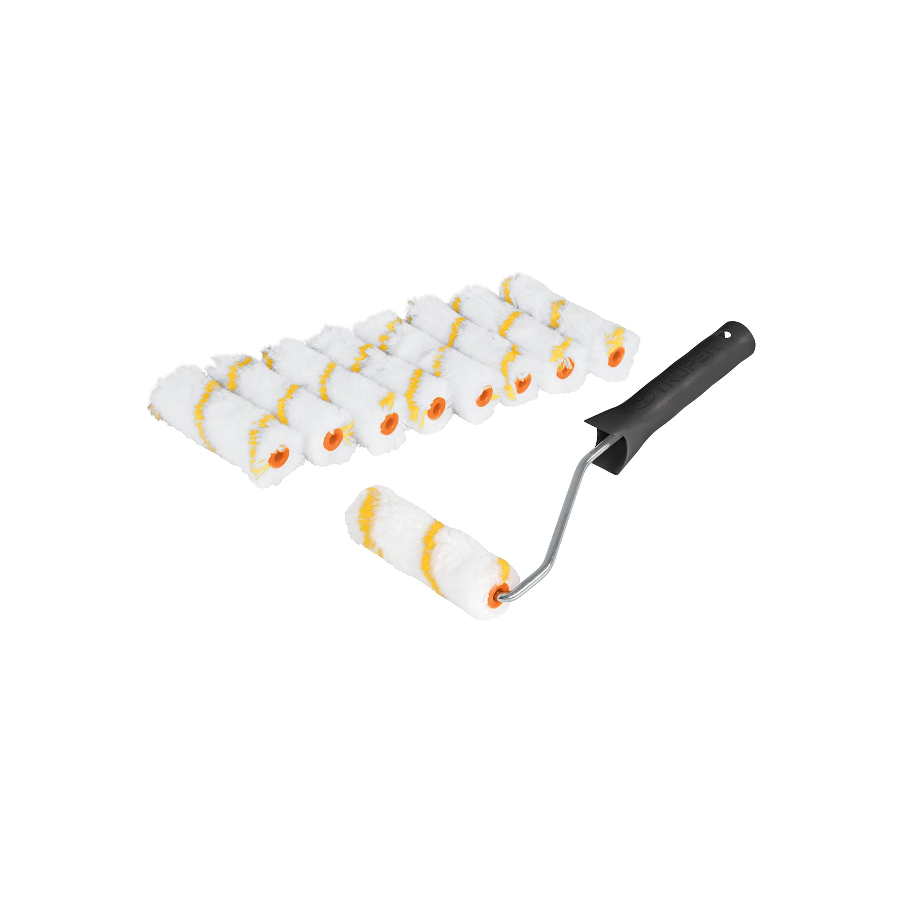 TRUPER KIT MANERAL Y 9 MINI RODILLOS 4''