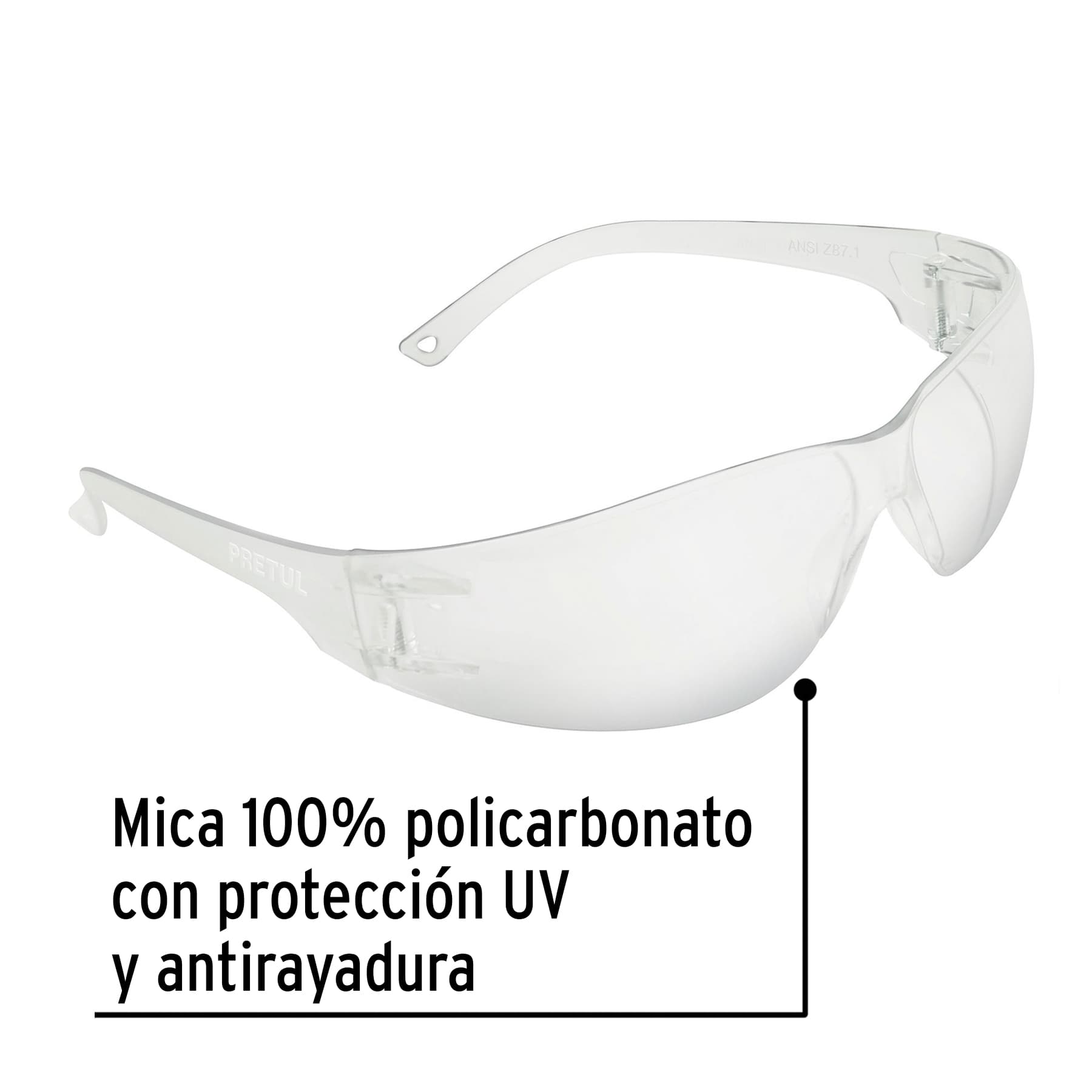 PRETUL LENTES DE SEGURIDAD TRANSPARENTES PRETUL
