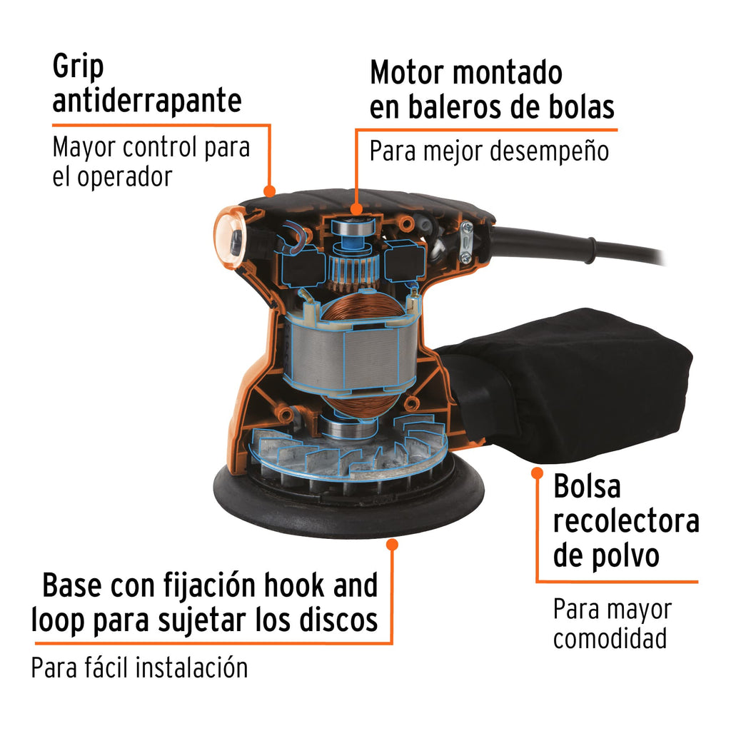 TRUPER LIJADORA ROTO ORBITAL 5'' 260W PRO