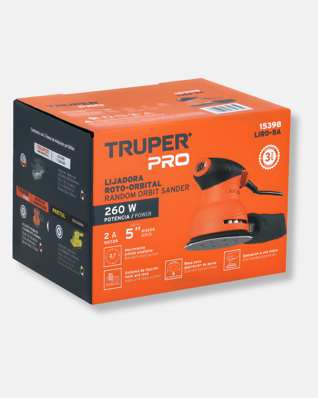 TRUPER LIJADORA ROTO ORBITAL 5'' 260W PRO