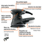 TRUPER LIJADORA ROTO-ORBITAL 5'' 260W INDUSTRIAL