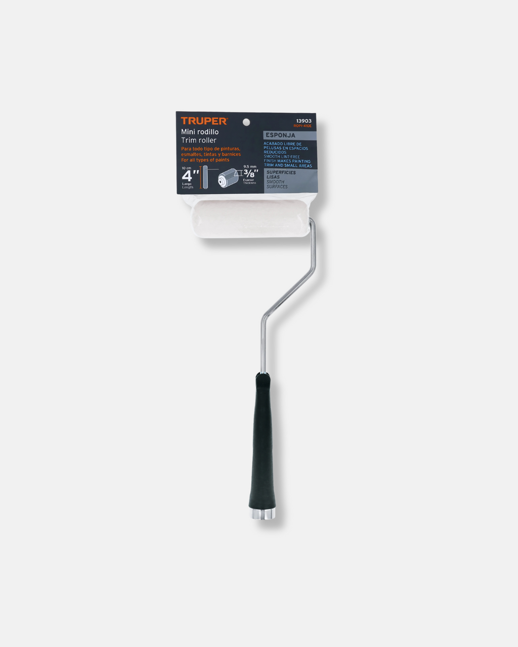 TRUPER MINI RODILLO 4'' X 3/8'', ESPONJA
