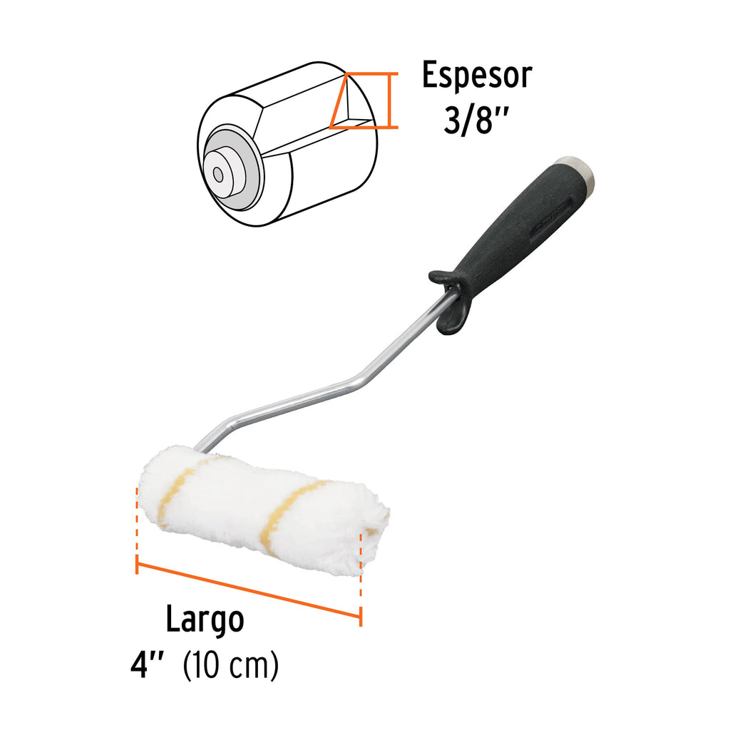 TRUPER MINI RODILLO 4'' X 3/8'', POLIESTER