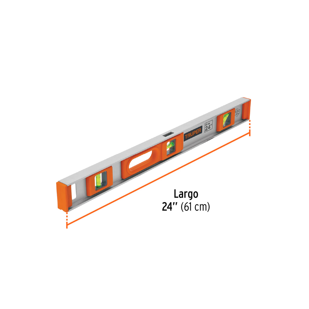 TRUPER NIVEL PROFESIONAL 24'', PROTECCION ABS