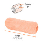 TRUPER FELPA P/RODILLO 9'' X 1'' SUPERFICIE MUY RUGOSA