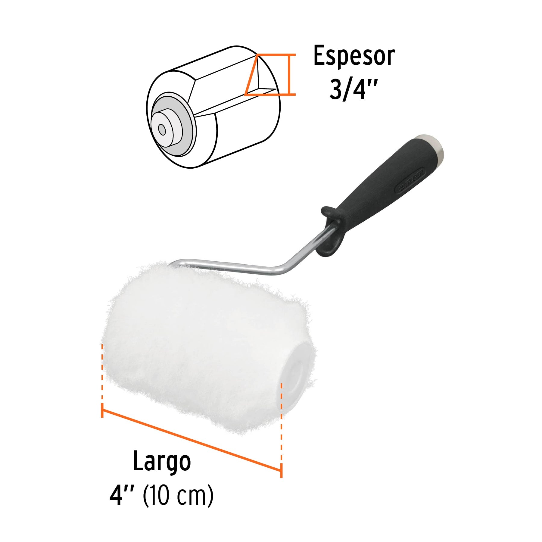 TRUPER FELPA P/ MINI RODILLO POLIESTER 4'' X 3/4''