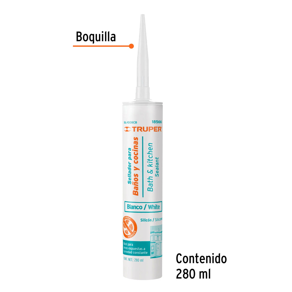 TRUPER SELLADOR BLANCO BAÑOS Y COCINA 280ML