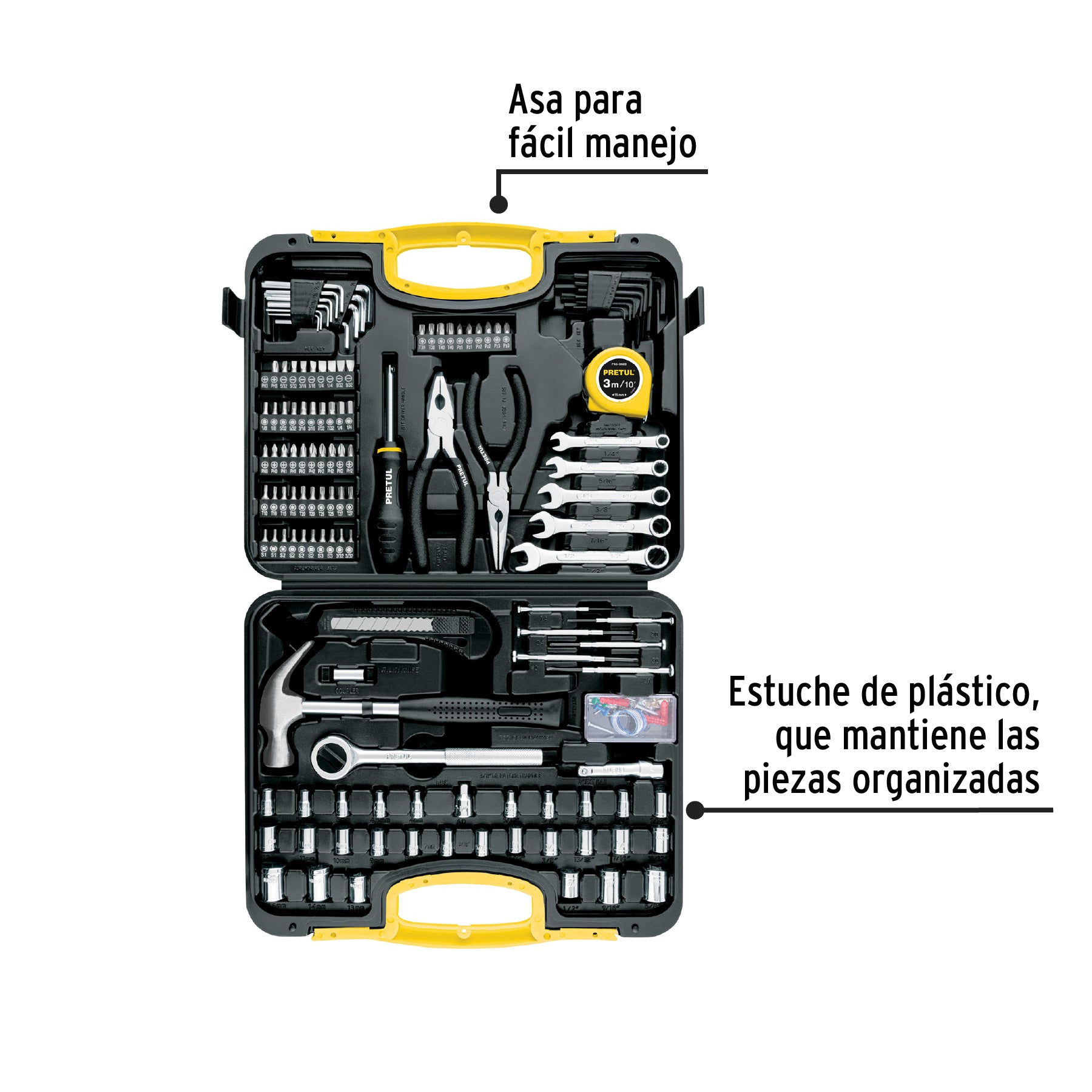 PRETUL JUEGO DE 133 HERRAMIENTAS