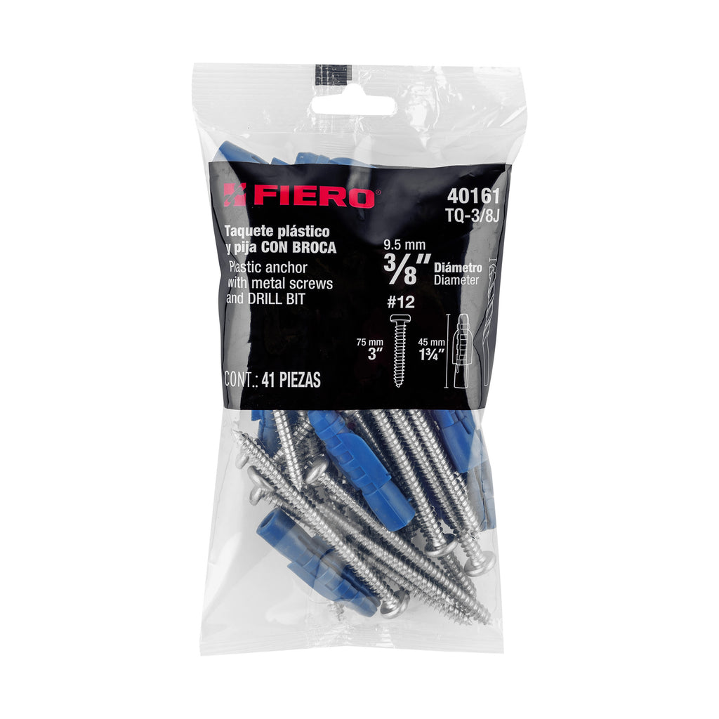 TRUPER KIT TAQUETES, PIJAS Y BROCA SET 20 PIEZAS